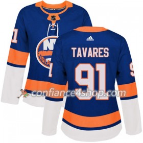 Adidas Maillot de Hockey New York Islanders John Tavares 91 2017-2018 Bleu Authentic - Femme